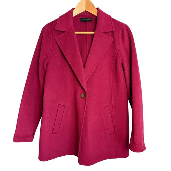 Talbots Wool Blend Blazer Women’s 4 Hot Pink Classic Coat Style - Picture 2 of 7